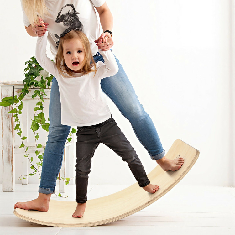 Tabla balance y multiusos, madera de 35″ para niños y adultos -Costway - Imagen 6