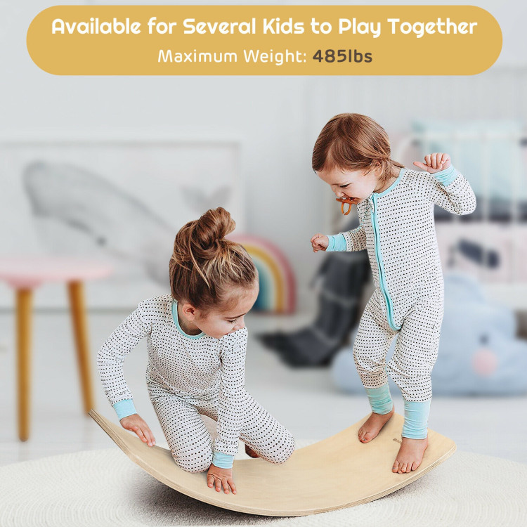 Tabla balance y multiusos, madera de 35″ para niños y adultos -Costway - Imagen 8