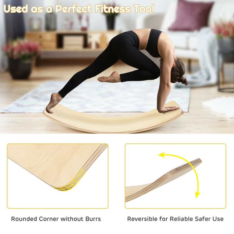 Tabla balance y multiusos, madera de 35″ para niños y adultos -Costway - Imagen 9