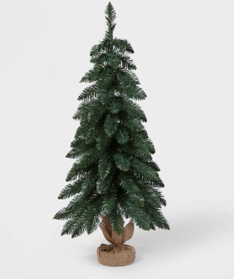Árbol de Navidad artificial de abeto Alberta de 3 ft sin iluminación – Wondershop